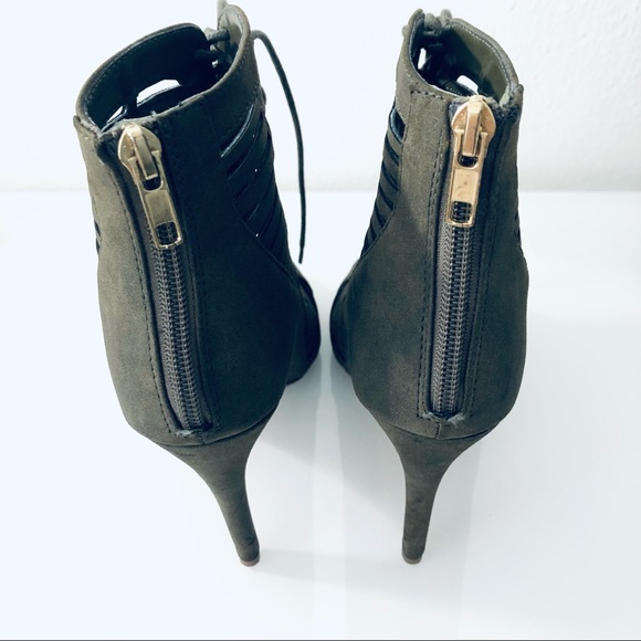 PAPRIKA  GREEN OPEN TOE HIGH HEELS SHOES.SIZE 7 - Picture 4 of 6